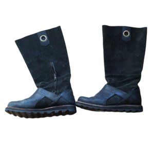 Wmns SOREL Leather & Suede Riding Moto Boot Size 6